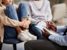 therapy session for teens close up